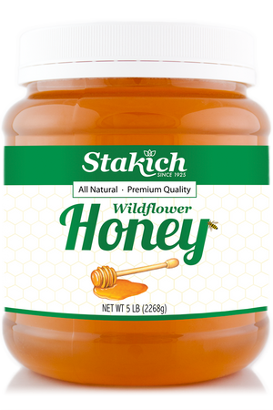 Case of Liquid Raw Honey (5 lb) - Stakich