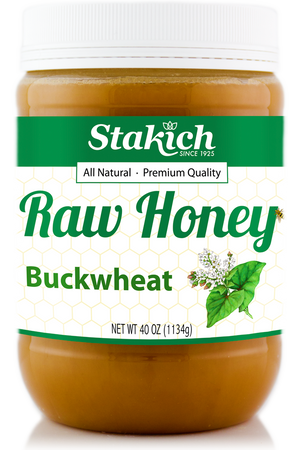 Case of Buckwheat Raw Honey (40 oz) - Stakich