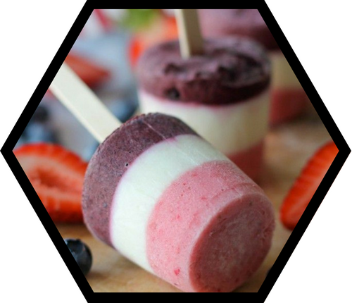 Red, White & Blue Honey Pops