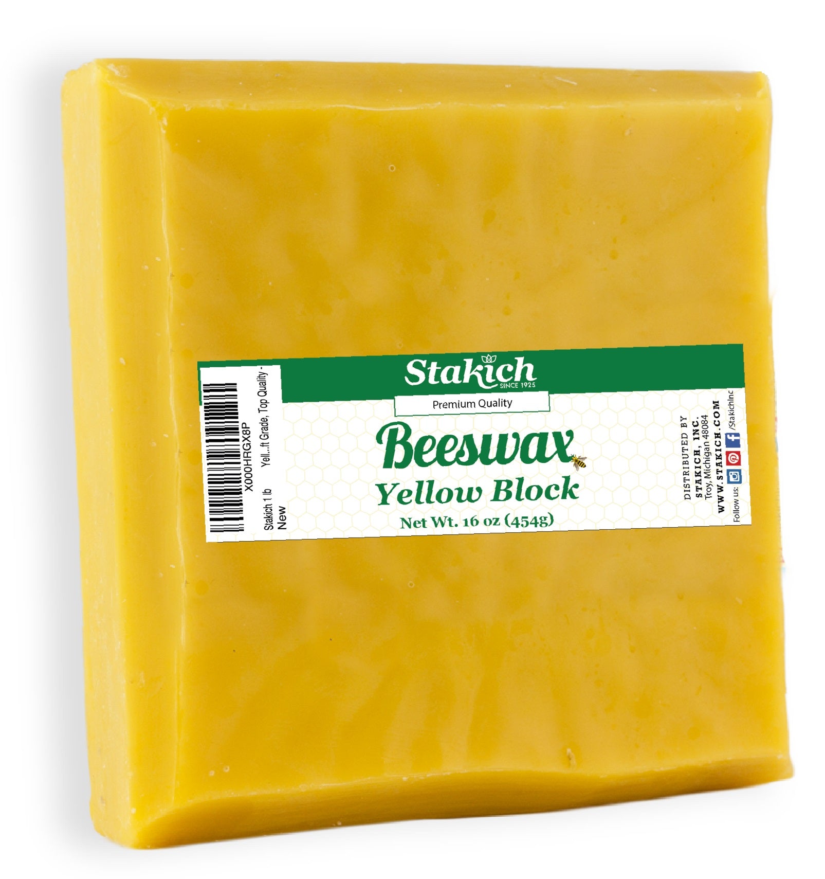 White 1 lb Beeswax Blocks For Sale