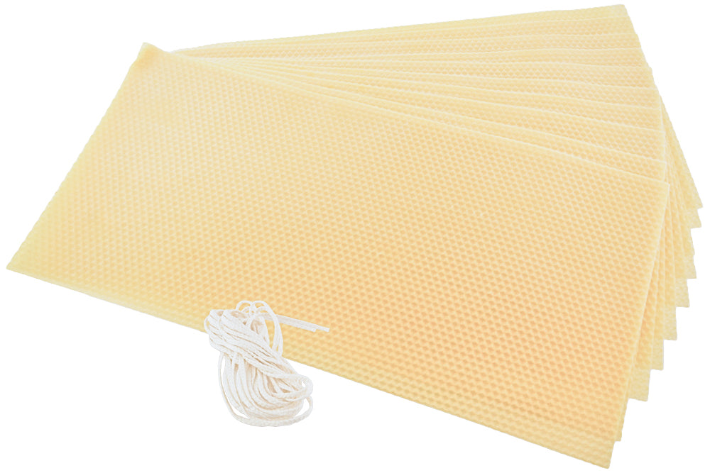 Stakich Candle Making Beeswax Kit, 10 Full Size Sheets (Approx. 8 1/8 x 16 3/4) - Top Quality, 100% Pure Beeswax