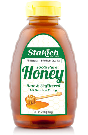 Case of Liquid Raw Honey (2 lb) - Stakich