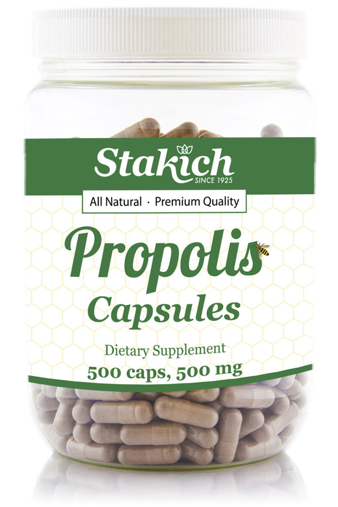 Propolis Capsules 500mg | Natural Immune Support | Stakich