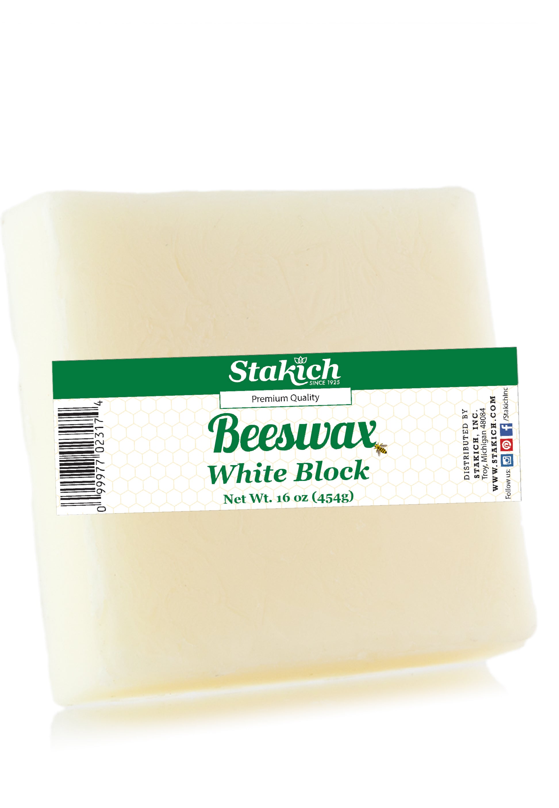 White Beeswax Blocks (40 lb) - Stakich